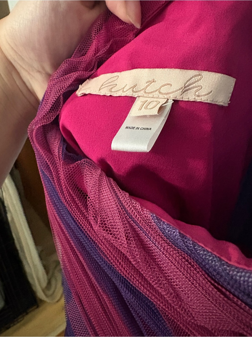 Hutch One-Shoulder Pleated Maxi Dress in Purple and Pink - Picture 5 of 5